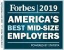 Forbes 2019 America's Best Mid-Size Employers badge