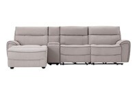 Bobs furniture deals white leather sectional